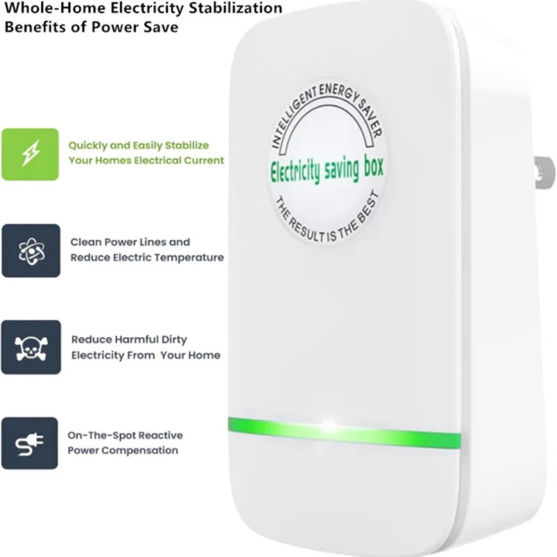 

2025 Intelligent Power Saver Energy-Saving Device Electricity Saving Box for Household Office Market Electric US/EU Plug 90-250V