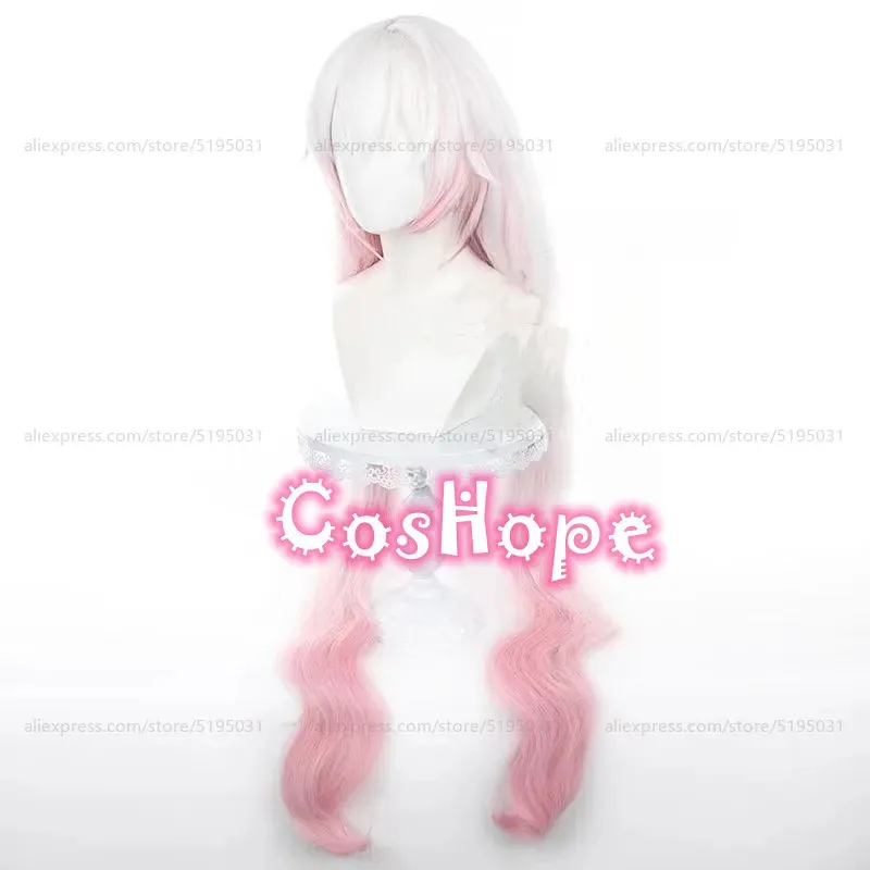 COSda@Theresa Apocalypse Cosplay Perücke 125 cm Silber Weiß Rosa Farbverlauf Perücke Cosplay Anime Hitzebeständige Synthetische PerückenCOSda@