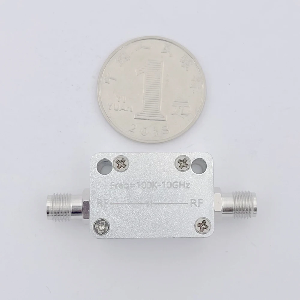 Imagem -04 - Isolador do rf para o Amplificador de Banda Larga do Rádio do Ham 100k10ghz Bloco da cc do Sma Tensão do Isolamento 150v Baixa Perda