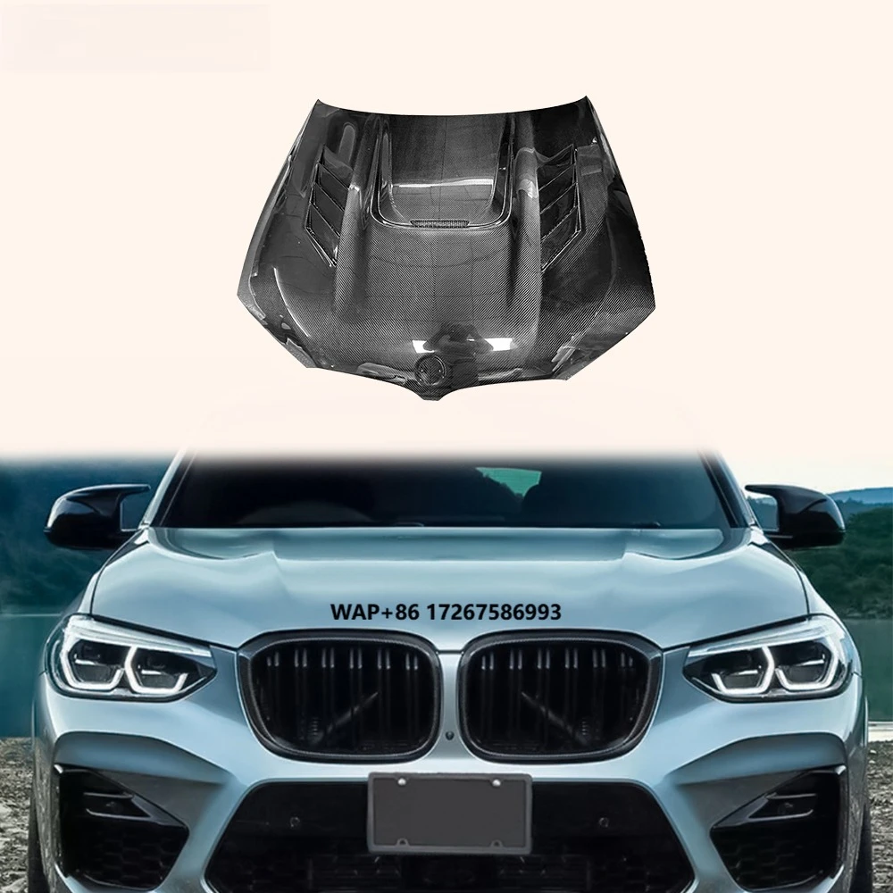 Per X3M F97 X4M F98 19-24 Cofano di raffreddamento ventilato anteriore stile AD in carbonio secco