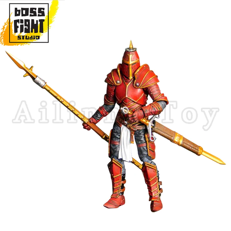 Boss Fight Studio 1/18 3.75inch Action Figure Vitruvian H.A.C.K.S Series General Bah-sak Red Knight  Anime Toy