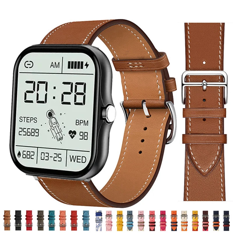 

For LIGE Leather Band for LIGE 2023 Smart Wristband Quick Releas Strap for LIGE 2023 Correa Bracelet Watches Accessories