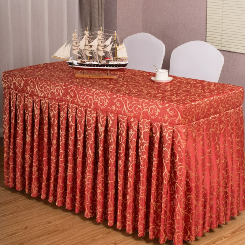 

Durable Thicker Polyester Jacquard Conference Table Skirting Cover