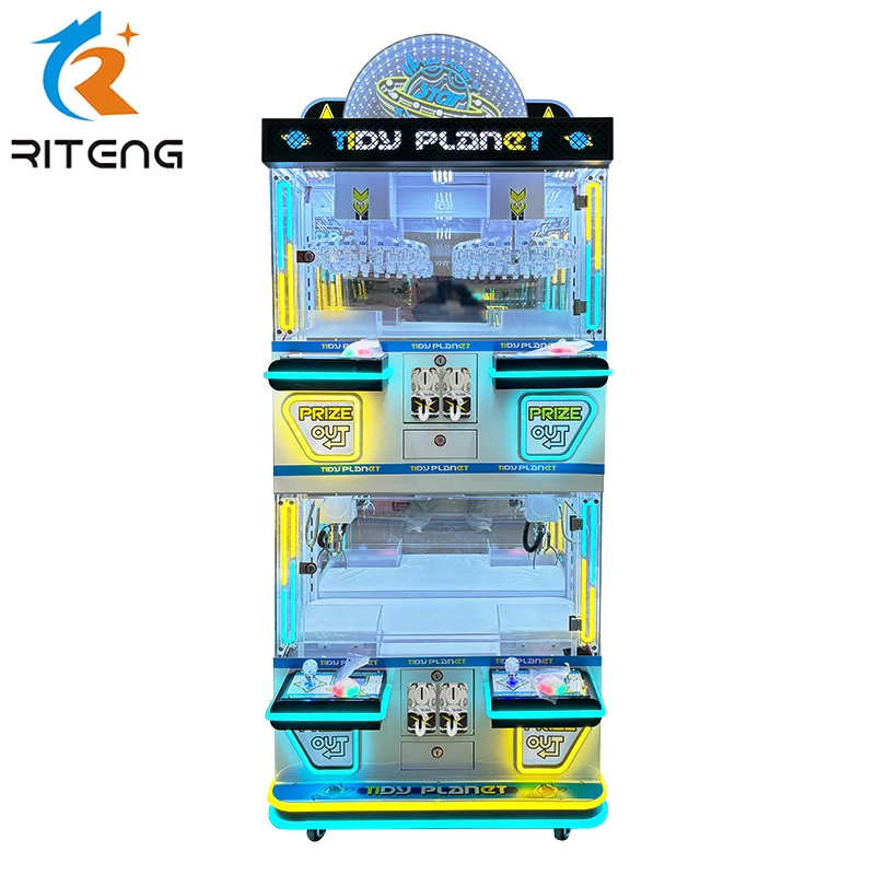 

Four Player Coin Operated Quality Clip Toy Arcade Prize Gift Mini Claw Crane Machine Game Metal Cabinet Super Mini Claw Machine