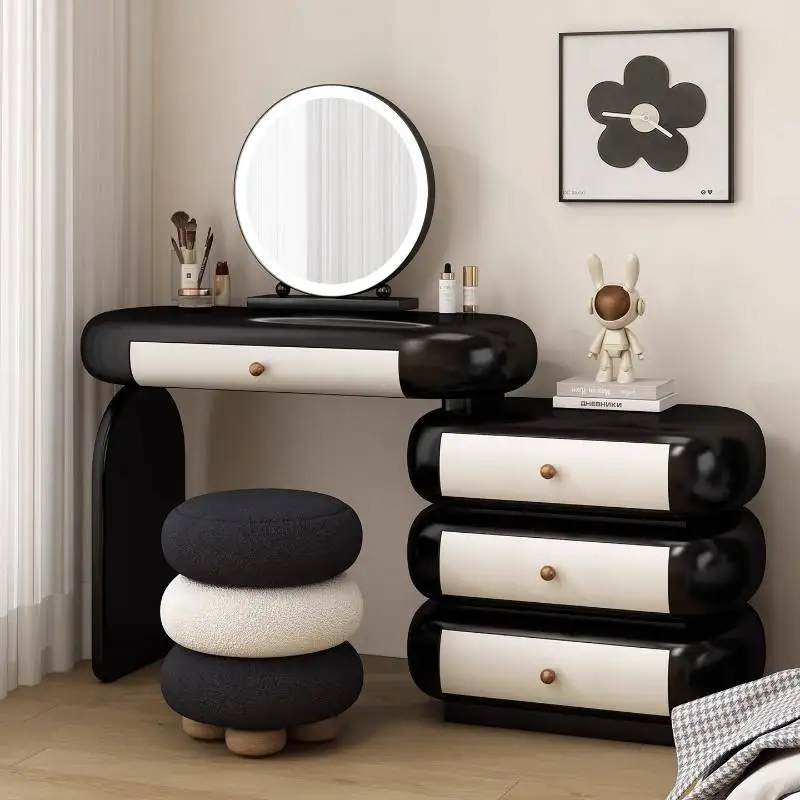 

Sturdy Decorations Vanity Desk Stool Luxury Cream Modern Cute White Vanity Desk Dressers Bedroom Coiffeuse Furniture For Home