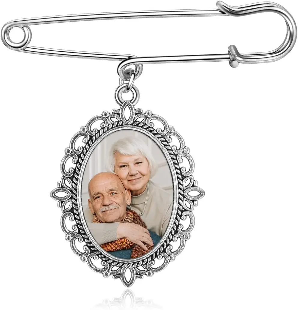 Wedding Bouquet Personalized Photo Charm Memorial Keepsake Custom Memorial Gift for Mother Of Bride Or Groom