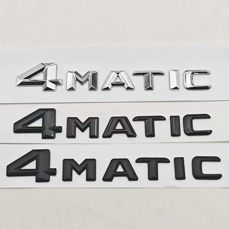 3D ABS Car Letters 4MATIC 4 MATIC Badge Sticker Rear Trunk Badge Emblem For Mercedes Benz C E G S GLC GLS Class AMG Accessories