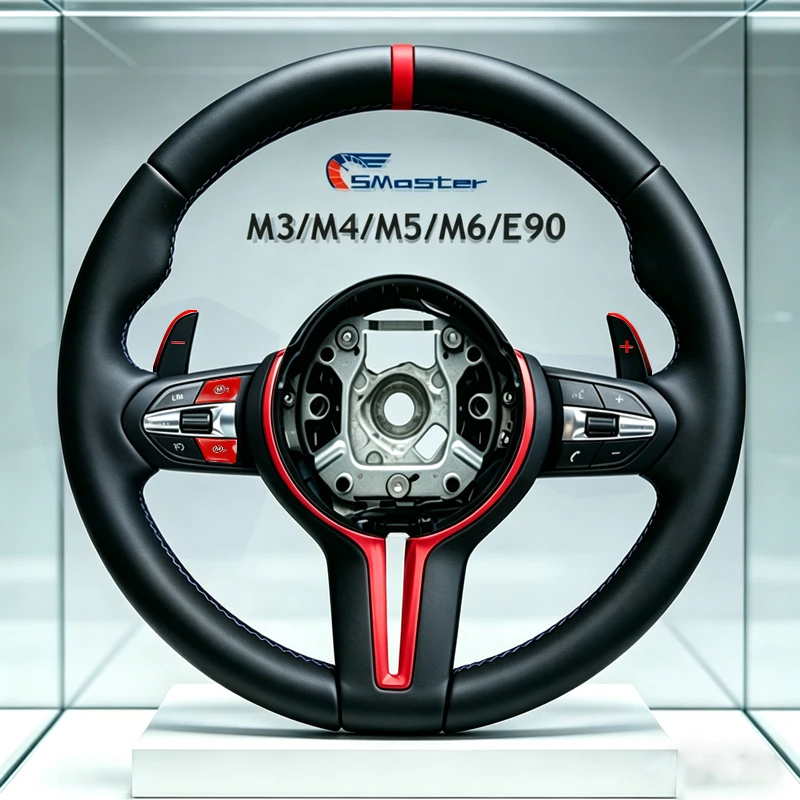 

Кожаный руль красного цвета M Sport с подрулевыми переключателями для BMW F30 F20 F10 F22 F34 F11 F12 F36 E70 E71 M3 M5 E90, модификация интерьера.