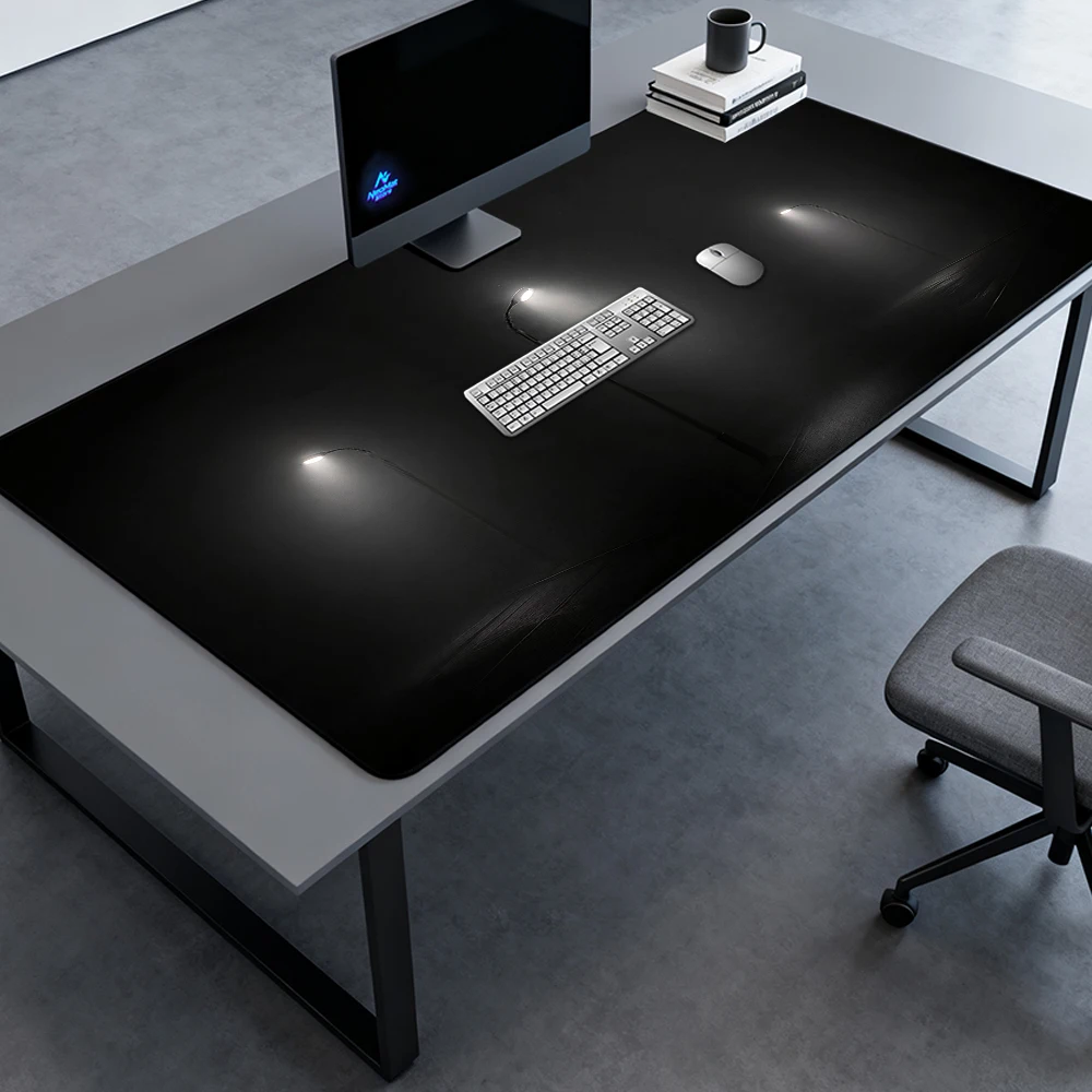 Dark Desk Mat Playmat Giant 1600x600 Gaming Black Streetlamp Aesthetic Fog 5mm Nonslip 1400x600 Room Decor Mouse Mat