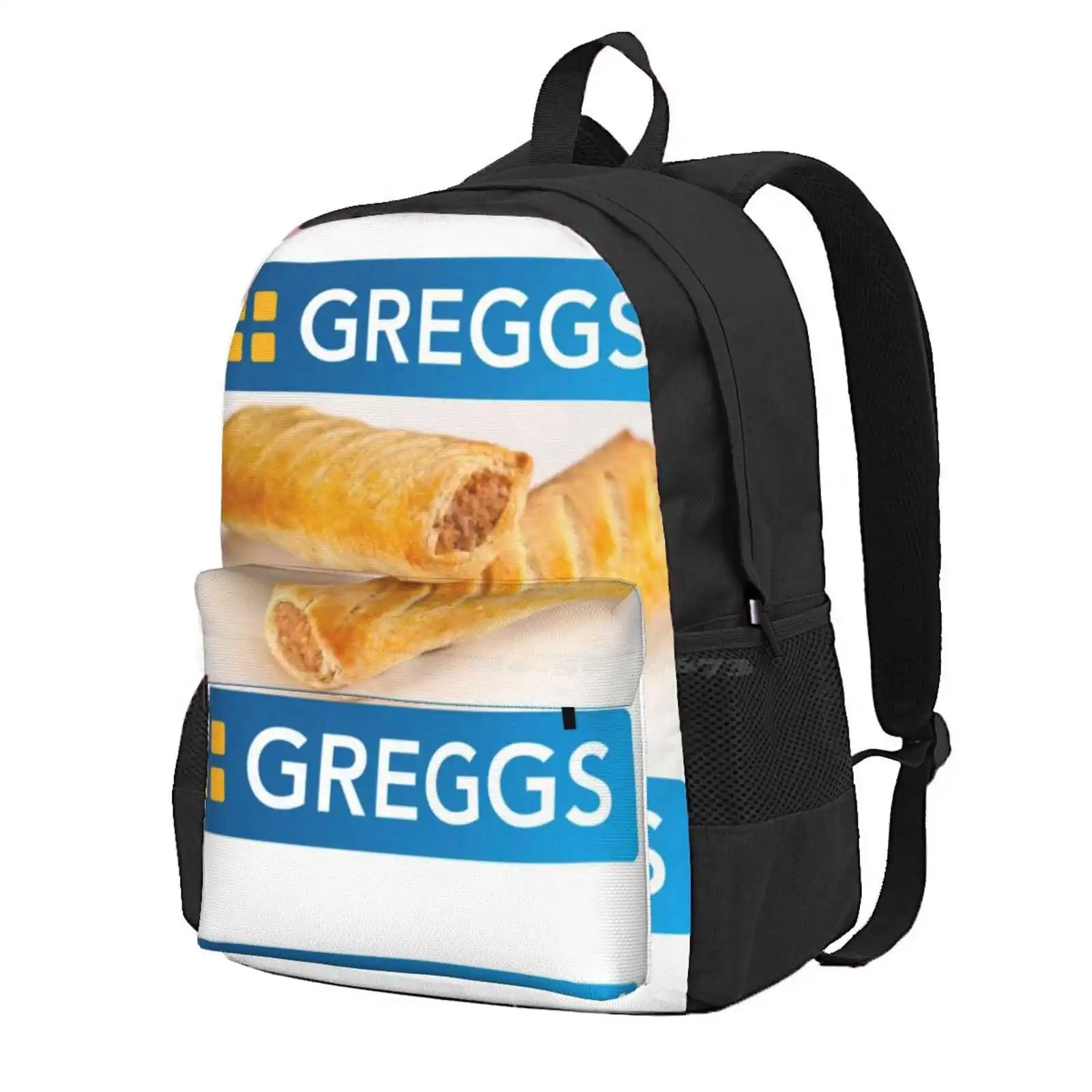 Greggs Pasty Hot Sale Schoolbag Backpack Fashion Bags Greggs Pasty Greggs Bakery British Uk United Kingdom Food Tasty Top