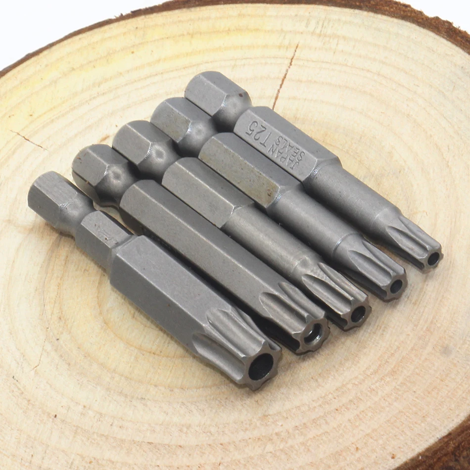 1Pcs 50mm long T5-T45 Magnetic Torx Screwdriver Bits Set Electric Screwdriver head T6,T7,T8,  T10, T15, T20, T25, T27, T30, T40