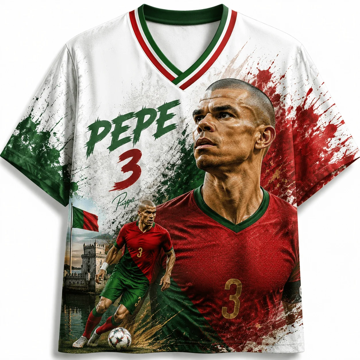 2026 Portugal Summer Jersey Special Edition Male and Female Fan Commemorative Breathable Loose T-shirt