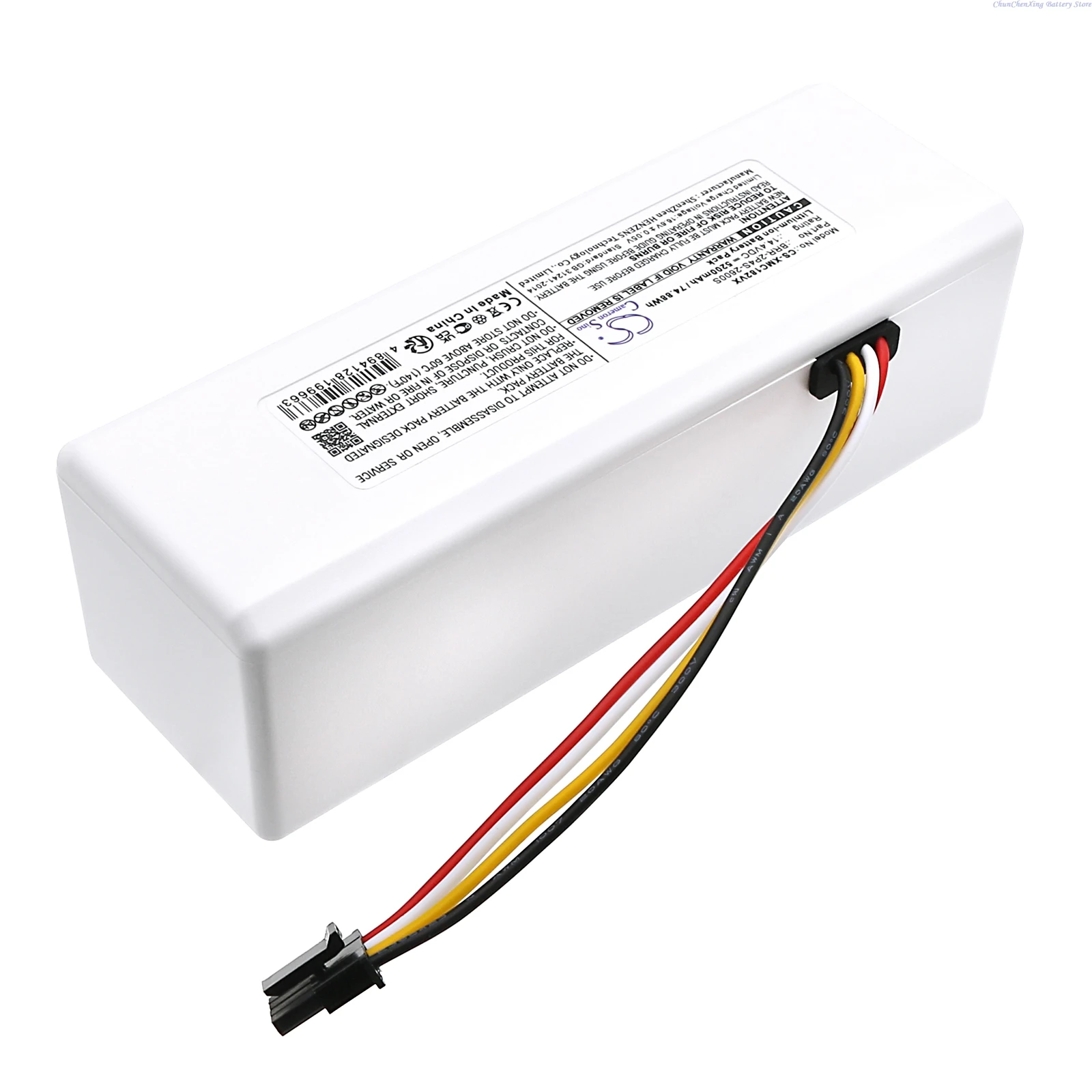Cameron Sino 14.4V 5200mAh Batería de aspiradora para Xiaomi Roborock 1C, SKV4093GL, XM 2000021 , STYTJ01ZHM, Dreame MC1808 + UTILIZACIÓN