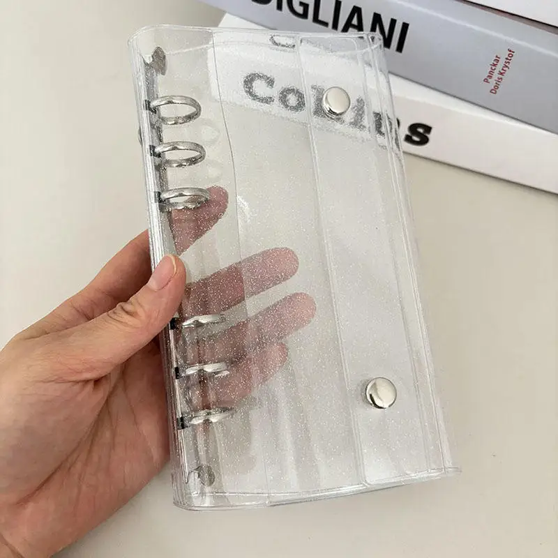 1PC A6 Libro a fogli mobili stretti con 1 o 2 griglie 10 fogli pagina Borse portaoggetti Cartoline Raccoglitore idol Piccola carta Stella Libro di archiviazione