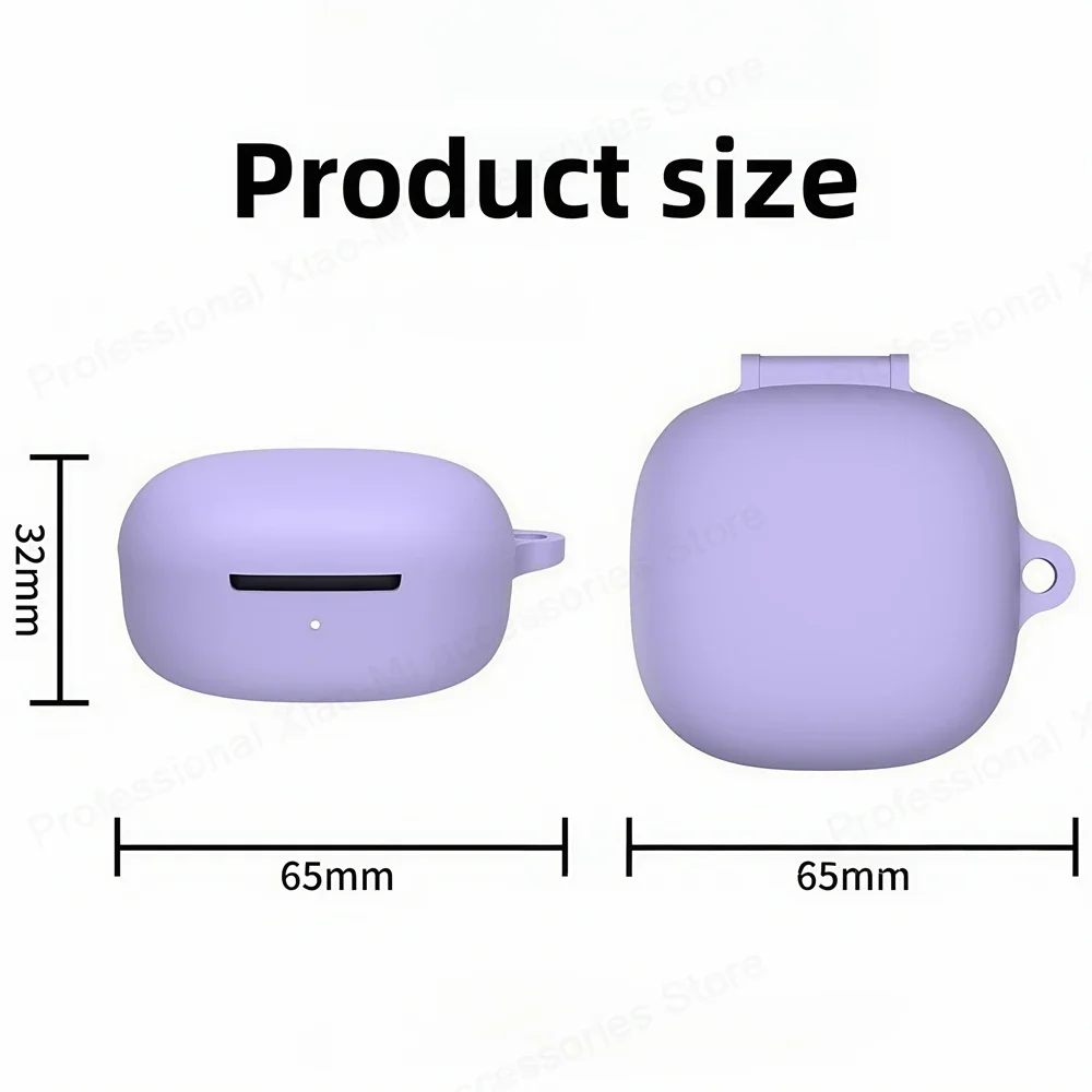 لينة سيليكون حقيبة سماعة الاذن ل Redmi Buds 6 اللعب سماعة رأس بخاصية البلوتوث الغطاء الواقي مع المفاتيح ل Redmi Buds 6Play صندوق