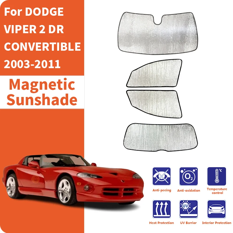 Custom Car Window Sunshade Anti-UV Car Sun Window Visors Sunshade Covers Accessories For DODGE VIPER 2 DR CONVERTIBLE 2003-2011