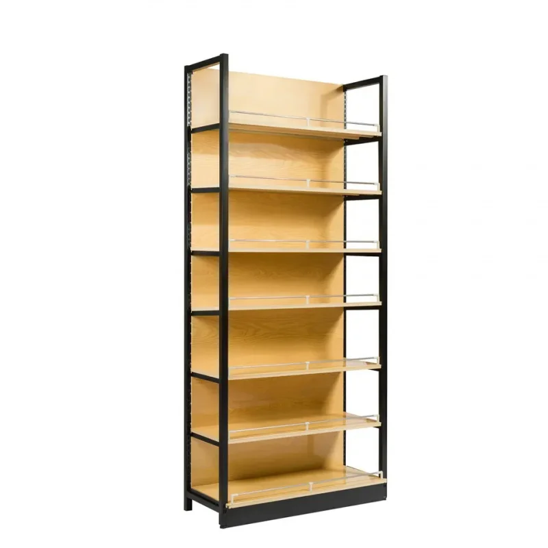custom.KEWAY Customized Modern Metal & Wooden Book Storage Shelves Display Rack Bookshelf Retail Shop or Living Room