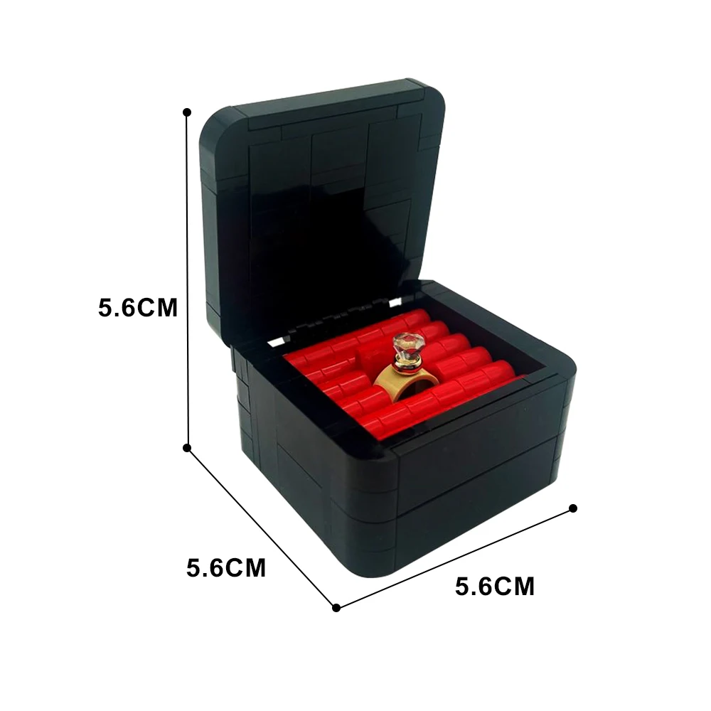 Gobricks MOC Romantischer Verlobungsring Bausteine Kit Hochzeit Gedenkmodell Dekorative Ziegel Spielzeug Valentinstag Geschenk