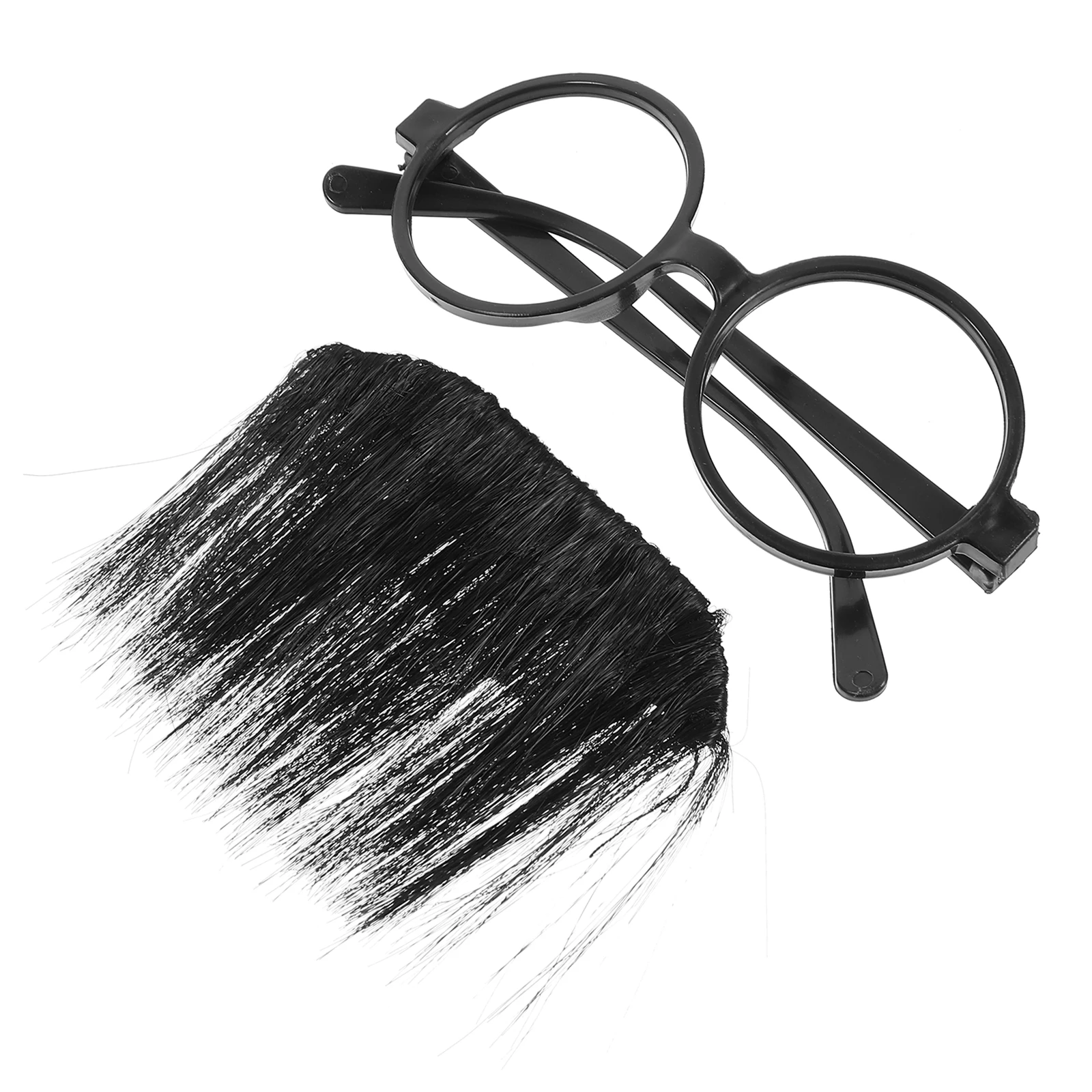 

1 set Fake Beard Glasses Set Black Color Reusable Safe Funny Party Props Halloween Costume Accessories Realistic