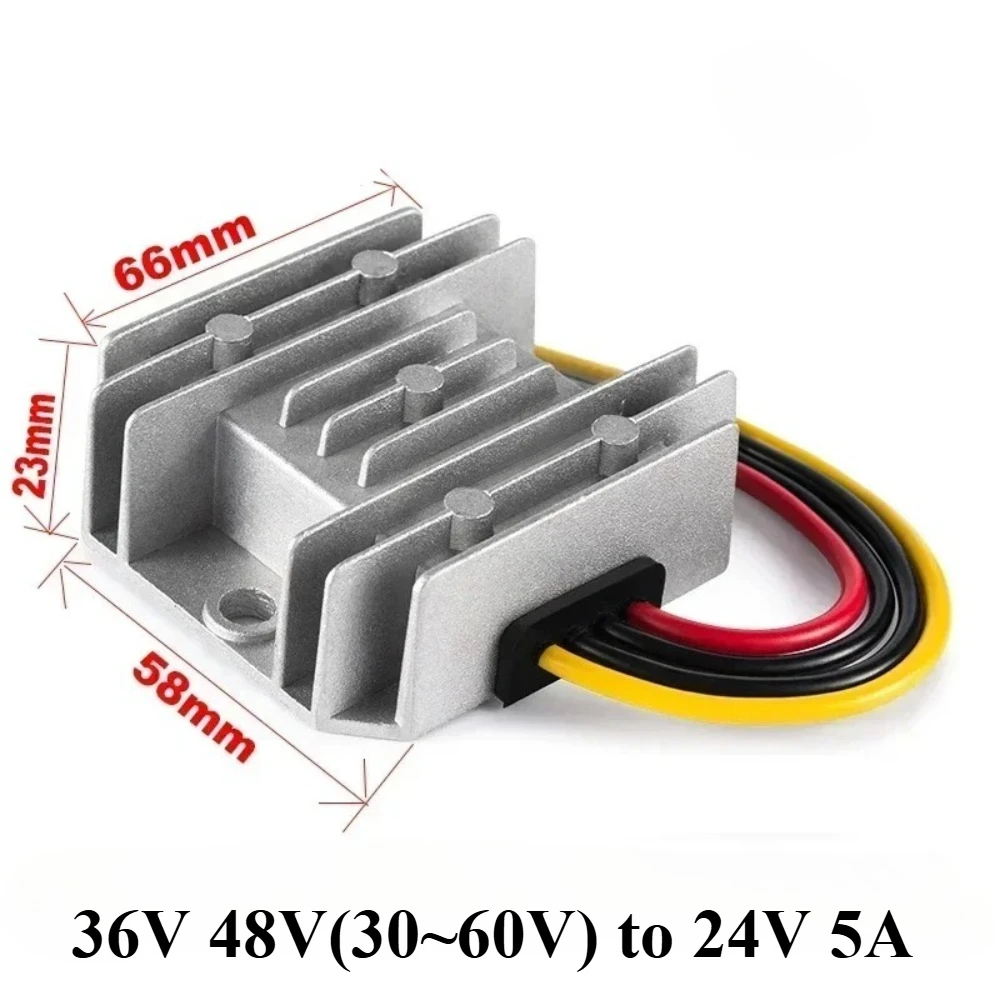 30-120V 36V 48V 60V 72V 90V to 24V 5A 10A 15A 20ADC Step Down Converter 72 Volt to 24 Volt Buck Voltage Regulator for Car Device