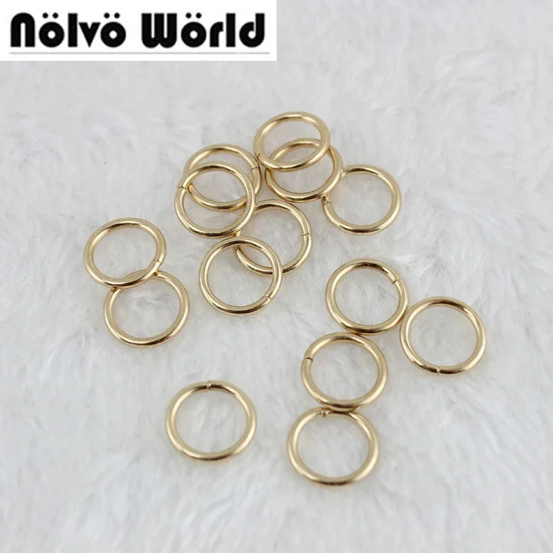 300pcs 5 colors Non-welded 1.8 Line 10mm ring,3/8 inch gold o rings,DIY accessory alloy metal round edge opened O Rings