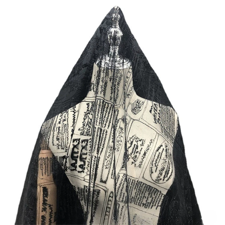 

French high-quality newspaper and periodical embroidered mesh fabric, African fashion clothing DIY lace embroidered fabric
