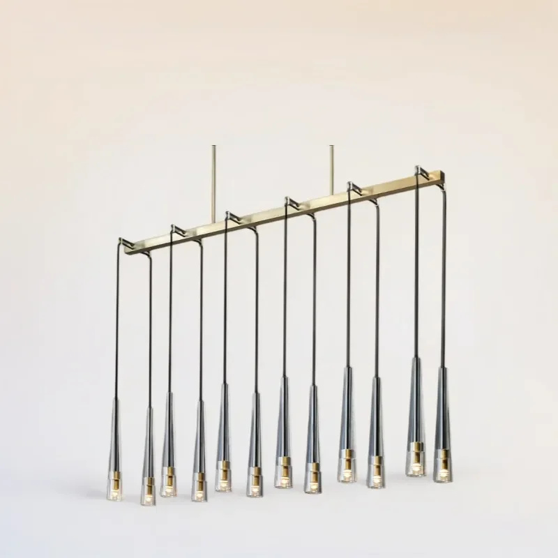 Postmodern Tree Branch Copper Chandelier Nordic Simple Pendant Light for Living Room Bedroom Dining Villa Model House Decor