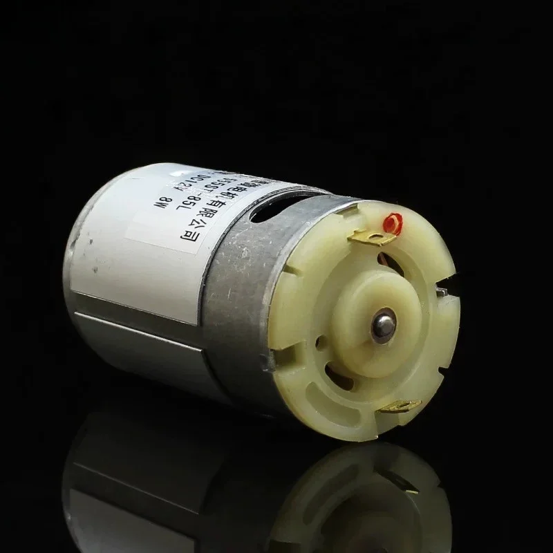 Inventory Miniature Medium and High Speed 555 Motor DC12v10000 Rpm Strong Torque Magnetic Carbon Brush Motor Long Axis D Axis