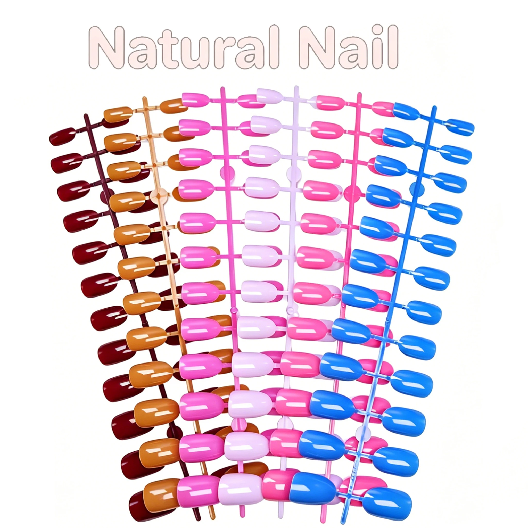 144 Stück kurze ovale Press-On-Nägel, einfarbig, vorgefärbt, weiche Gel-Kunstnägel, vollständige Abdeckung, glänzende künstliche Nagelspitzen, 6 Farben gemischt – Detail 12