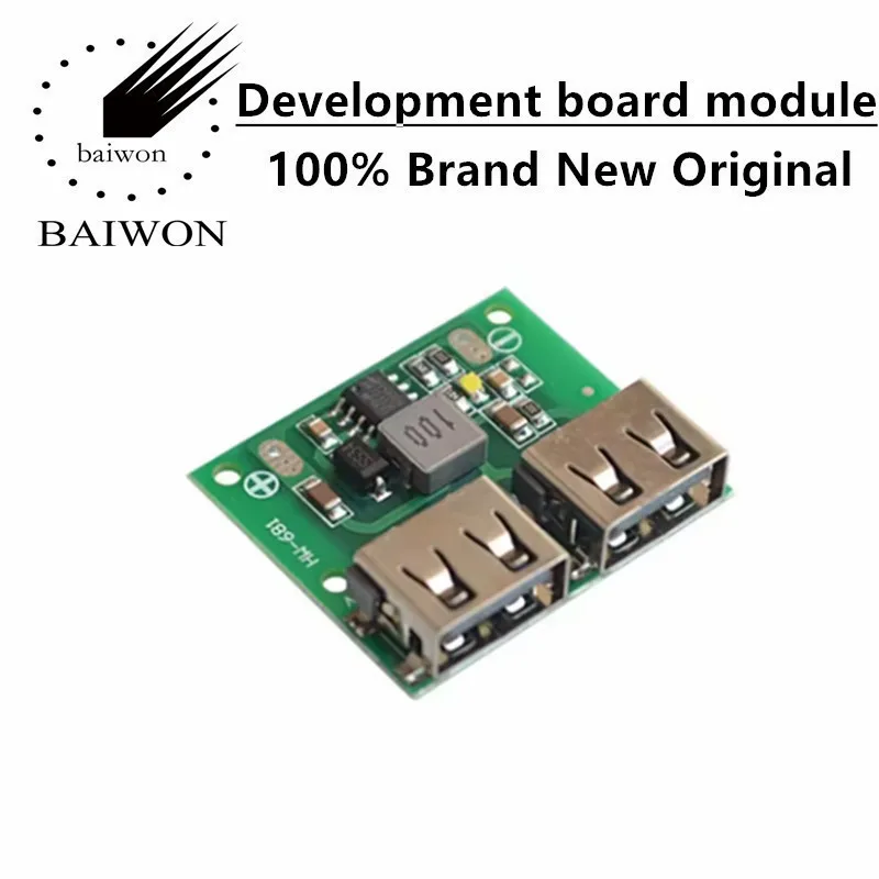 12V/24V to 5V dual USB socket 3A DC-DC car charging regulator charging module
