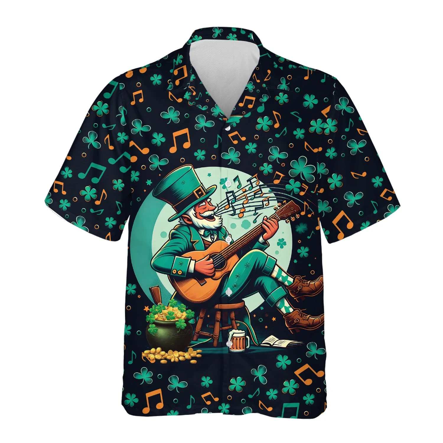 

2026 St Patrick Hawaiian Shirts for Men - Patrick Festival Button Down Mens Hawaiian Shirts Short Sleeve Set Beach Shirt