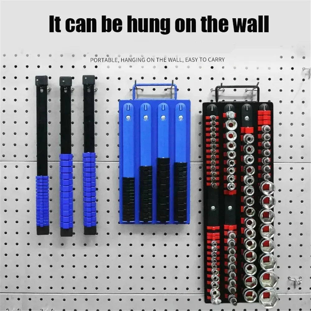Imagem -05 - Universal Soquete Chave Titulares Socket Organizer Rail Bracket Wall Tool Storage Rack Rail 80 Pcs