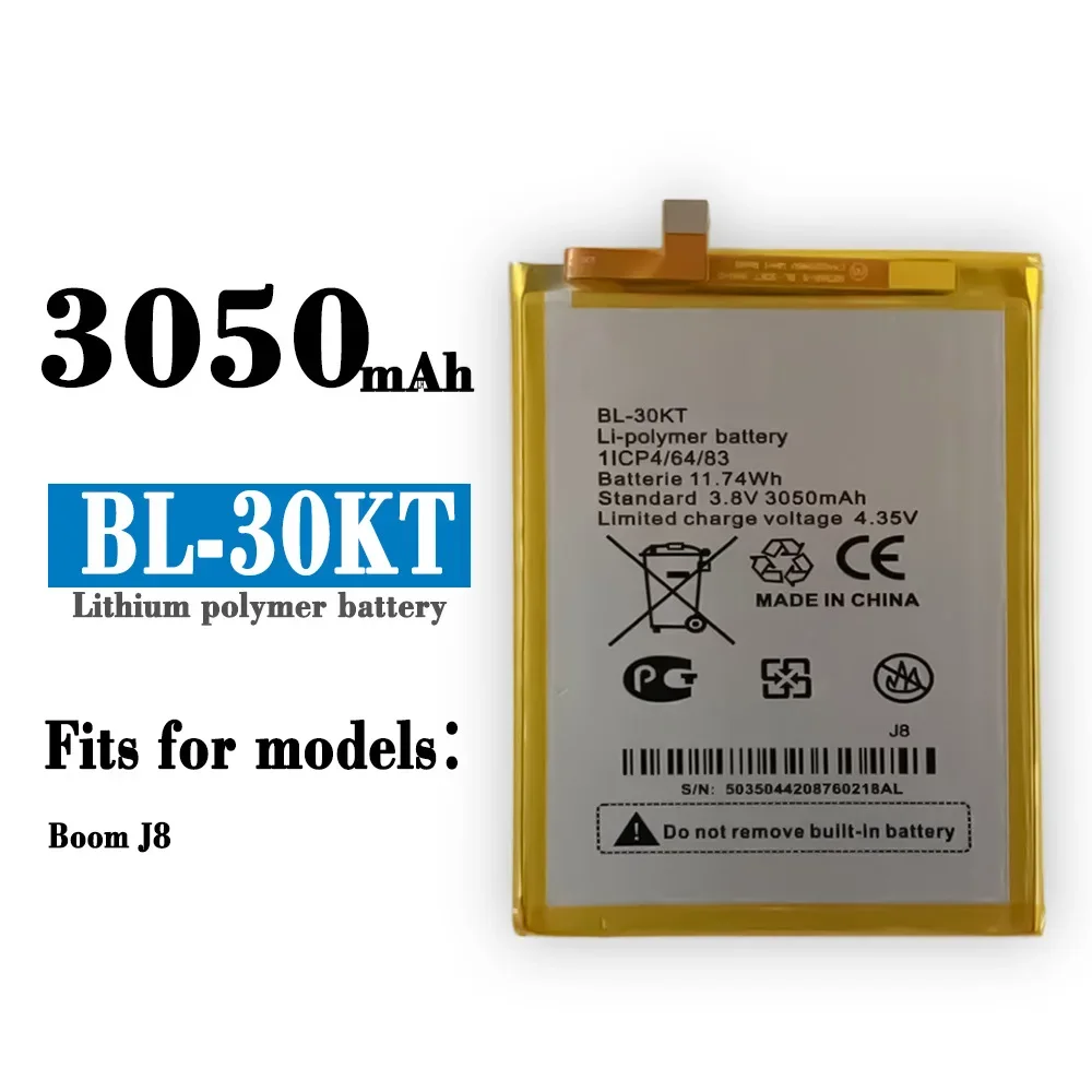 High Quality Replacement Battery For Tecno J8 Mobile Phone BL-30KT 3050mAh New Large Capacity Built-in Battery