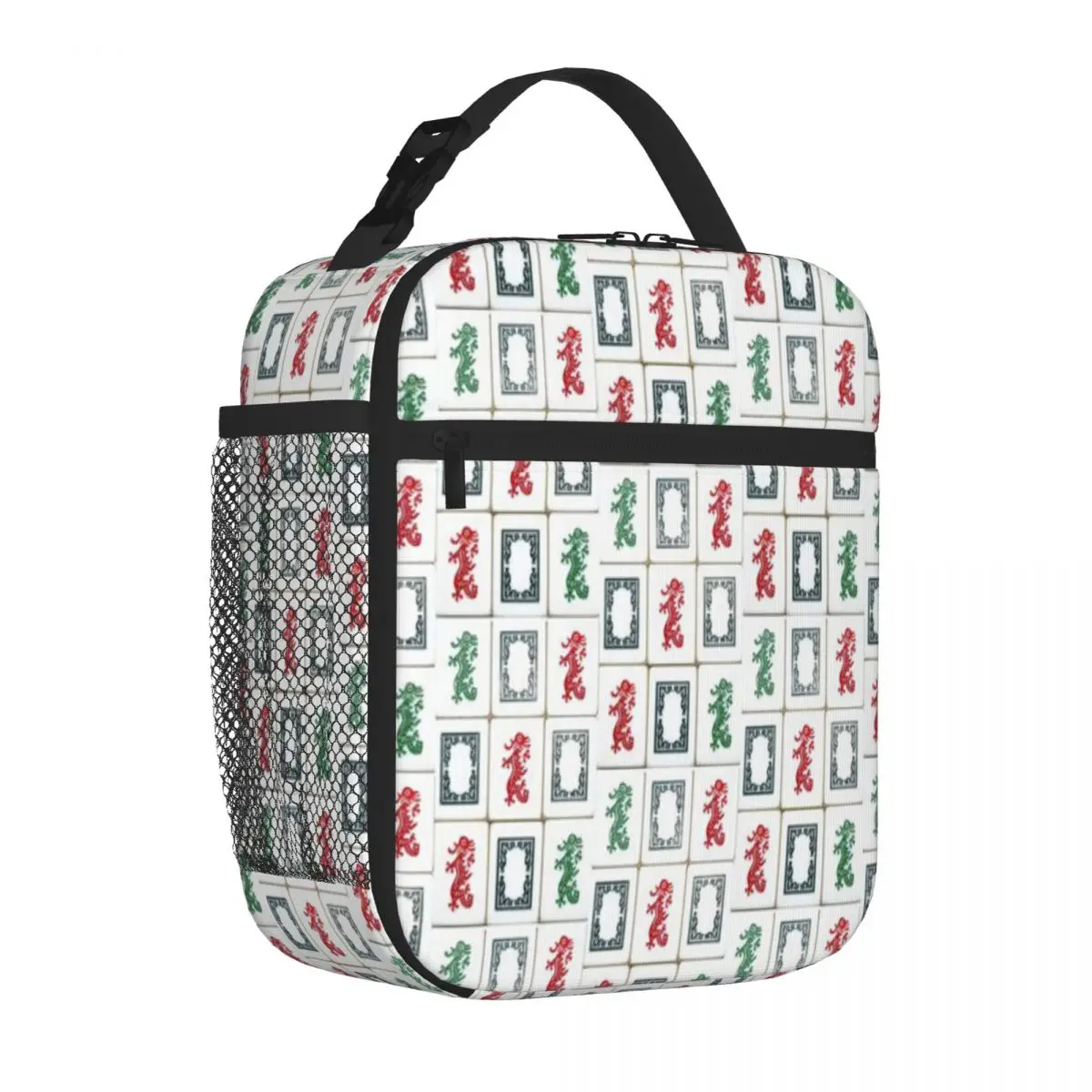 Hot Sale Traditional Dragons Of Mah Jongg Boho Thermal Food Carrier Shift Work Lunch Tote