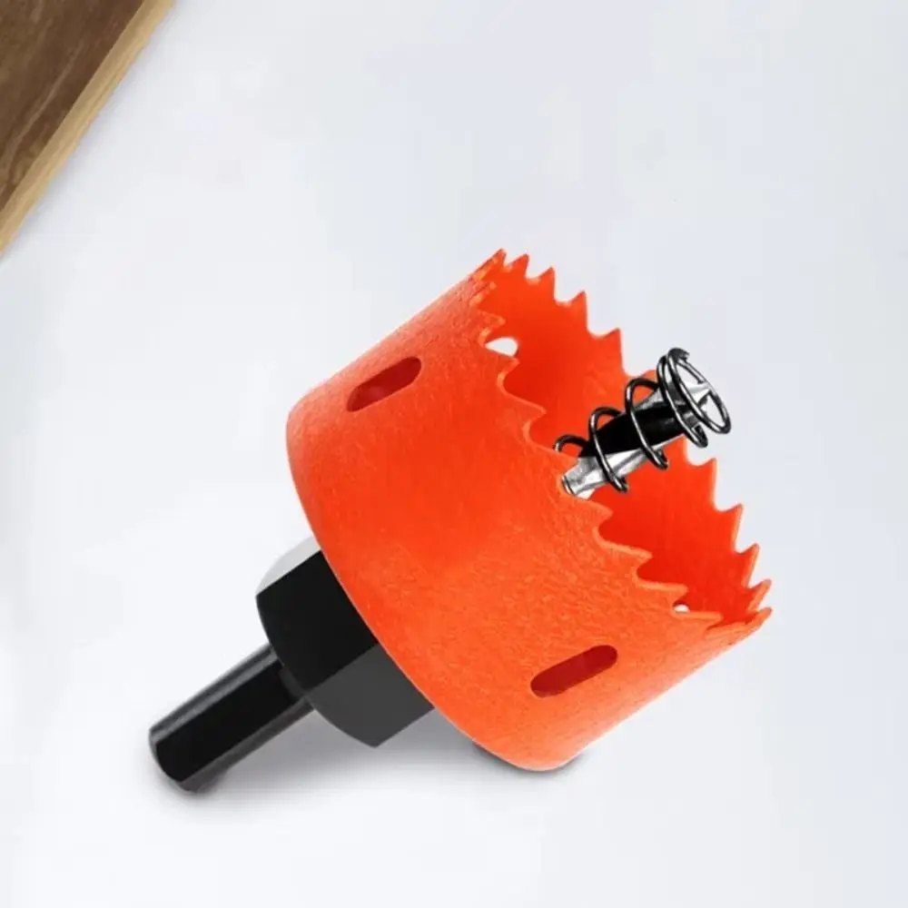 

50-65mm Hole Saw Drill Bit Easy Chip Removal HSS Steel Wood Drilling Crown Wear Resistant No Slipping Bimetal Hole Opener