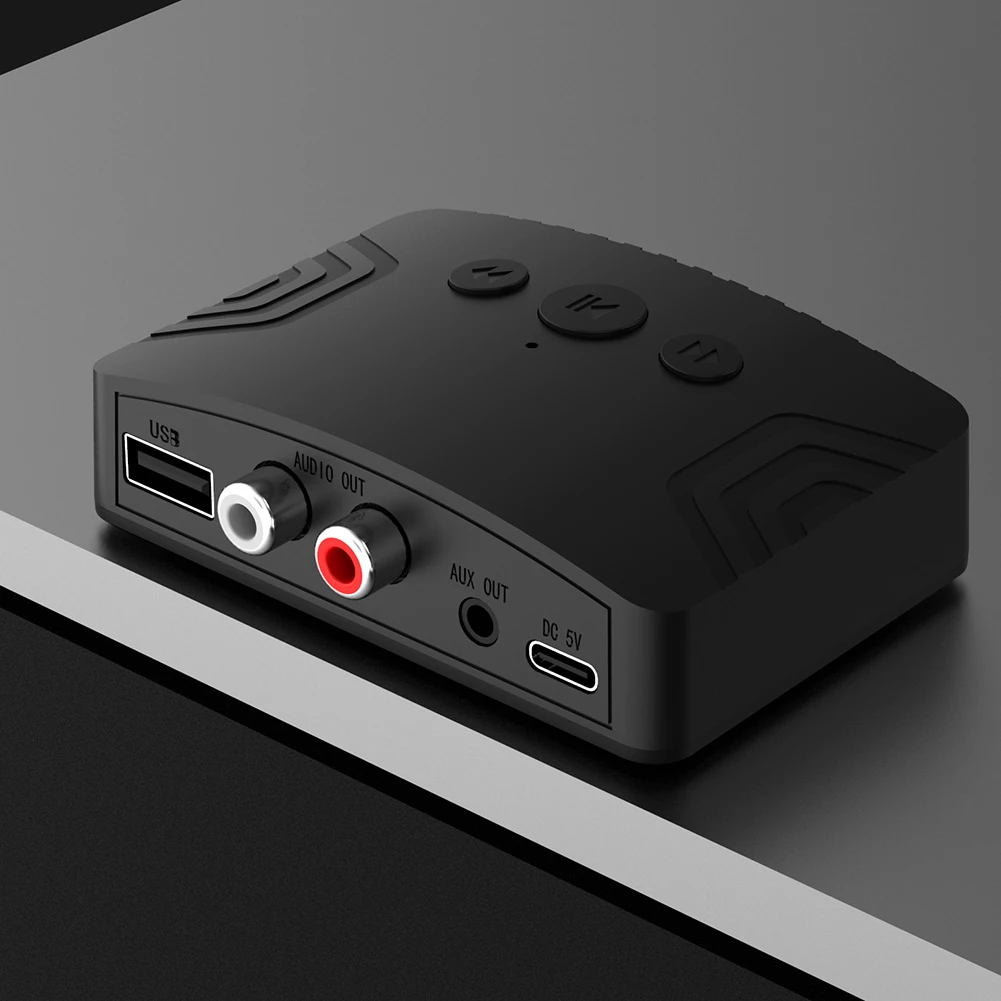 Audio Receiver Type-C Lightweight Wireless Audio Receiver Bluetooth-Compatible Portable Dual Output Interface for TV PC Speaker