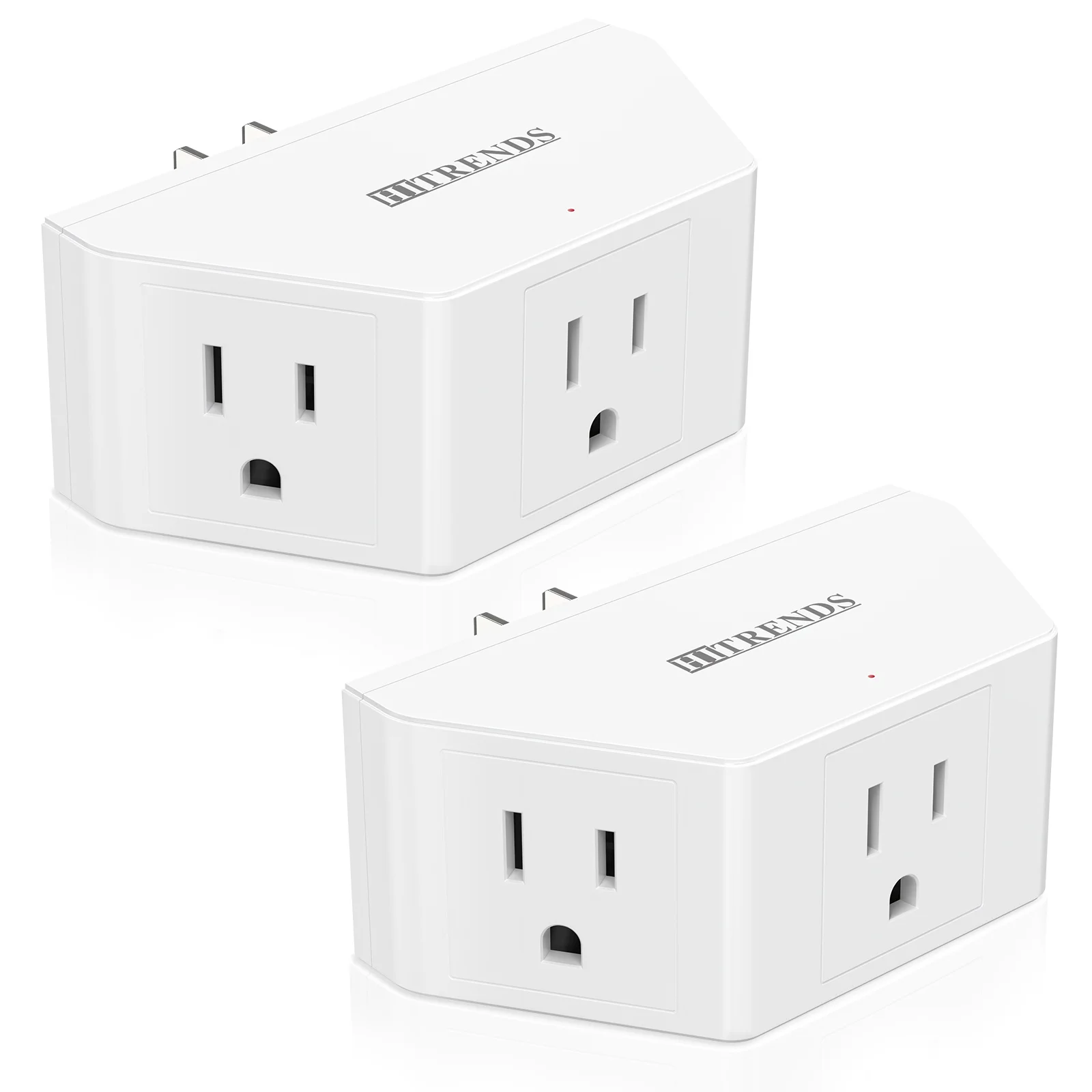 2pcs Multi Plug Outlet Extender US Plug Adapter, Wall Socket Multiple 3 AC Electric Outlet Power Strip for Travel Home