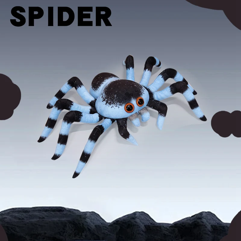 20/30 cm Cartoon Spider Pluche Pop Kussen Simulatie Kleur Groot Patroon Spider Reptiel Knuffel Woondecoratie Cadeau voor Kind