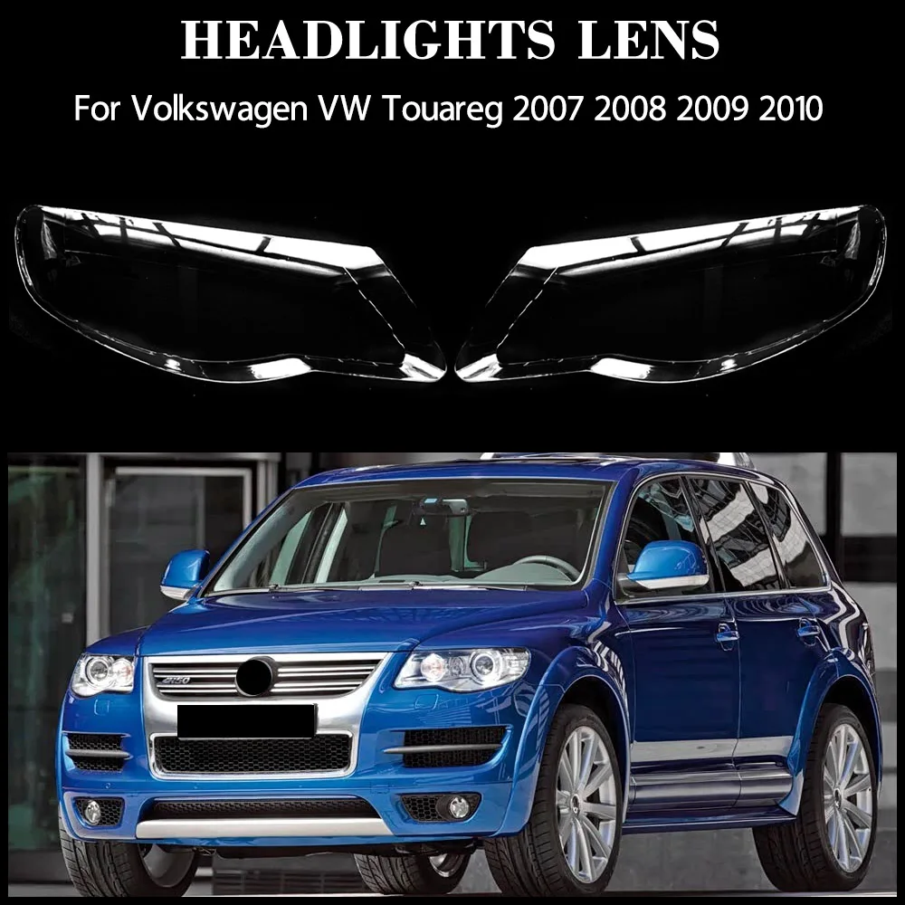 

For Volkswagen VW Touareg 2007 2008 2009 2010 Front Headlight Shell Headlamp Transparent Lampshade Cover Lens Plexiglass