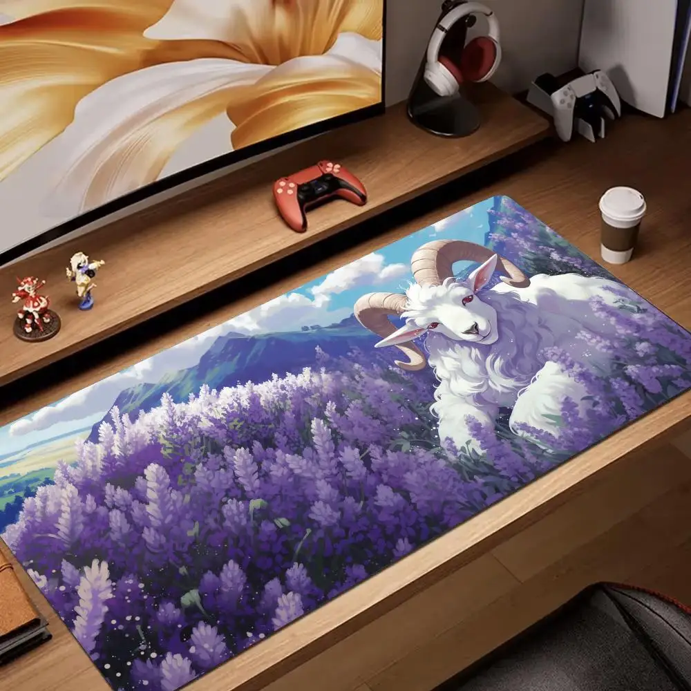 

Cute goat design anime Mouse Pad rubber anti-slip Desk Mat gamer pc accessories Gaming mat keypad expansion mousepad office pad