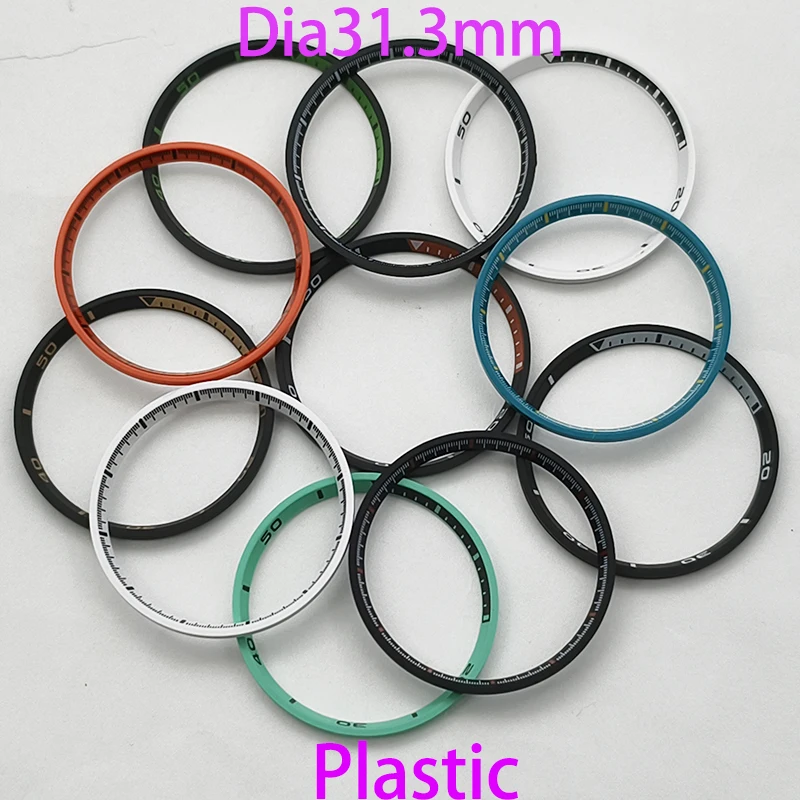 Dia 31.3mm Chapter Ring Fits 6105 6309 Turtle Captain Willard Samurai Diving Watch Case NH35 NH36 Movement Watch Refit Part