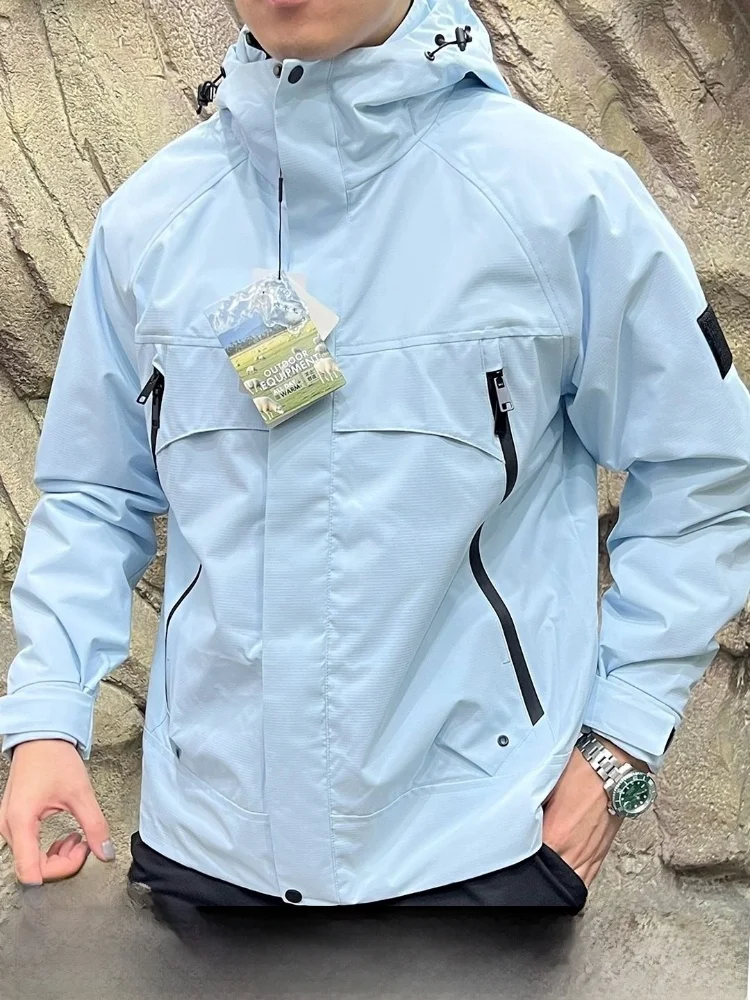 

Waterproof aphene Wool Filled Cotton Jaet Youth Trendy Long Sve Hooded Stand Fit Autumn Winter Outdoor Warm Windpro...