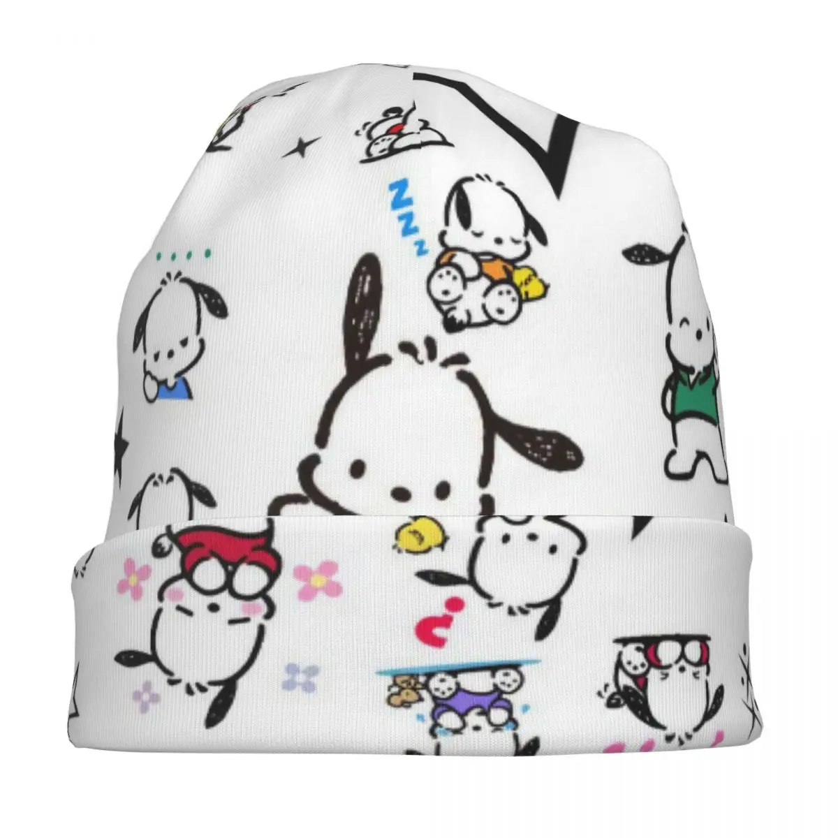 Czapka Pochacco Cartoon, uroczy pies, styl vintage, męska i damska, czapka typu skullies/beanie na zewnątrz, wiosenna, ciepła, dwustronna czapka/bonnet.