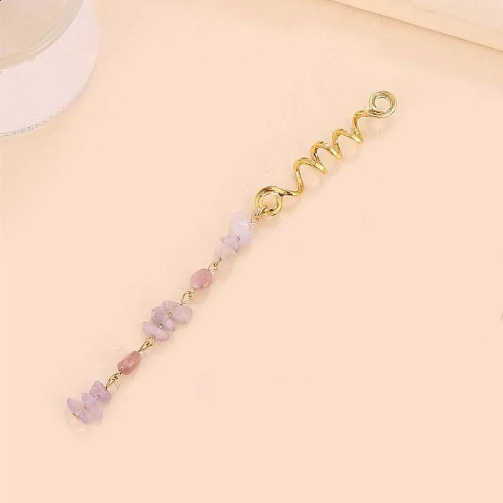 Styling Hair Accessories Dreadlock Hair Jewelry Metal Braid Headdress Hip-hop Dangle Dreadlock Side Clip Spiral Personality