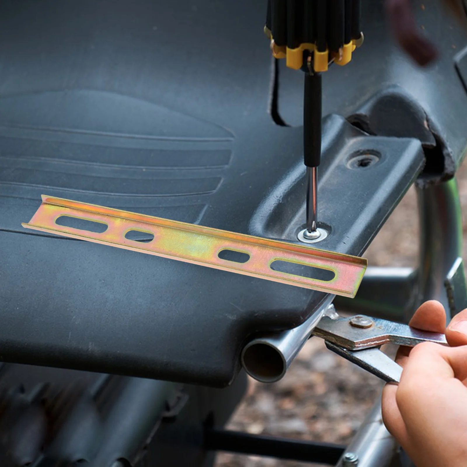 1Set العالمي سكوتر الرف الخلفي مربع خلفي قاعدة محول سميكة تصاعد قوس الخلفي حامل أرفف الأمتعة مقاوم للماء #6