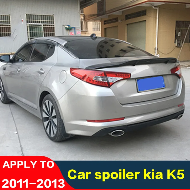 FOR R STYLE Carbon Fiber Rear Wing Spoiler OLD Kia K5 Optima Car Trunk Tail FIN Accessories Glue To Install 2011 2012 13