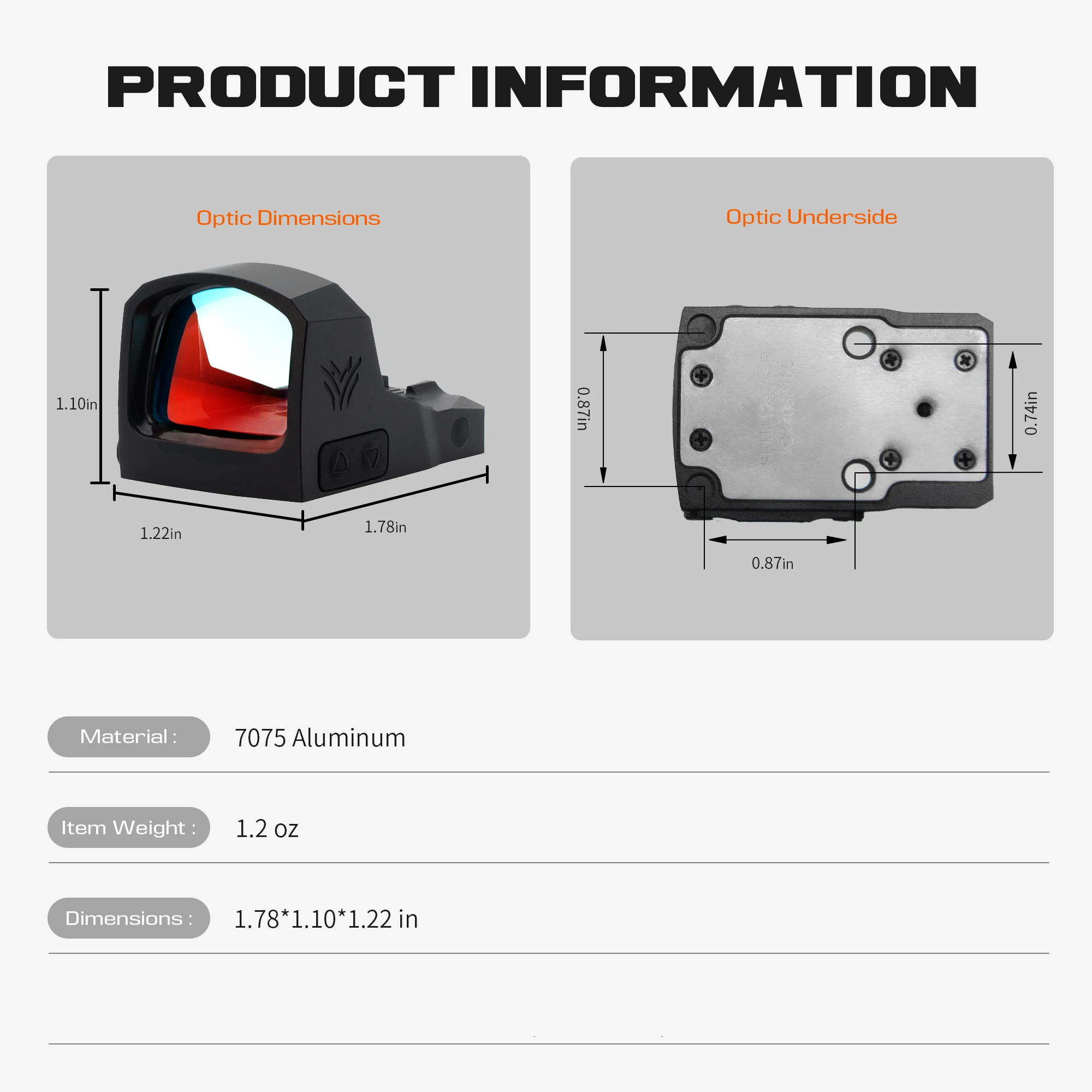 Sirius Red Dot Green Dot Sight 3 MOA Dot Reflex Optic for Pistol Shake Awake Shockproof Brightness Adjustments for 18.8mm Footprint