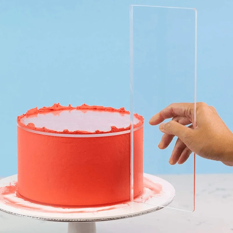 Transparent Cake Cream Scraper Cake Making Scraper Rectangular Acrylic Cake Baking Tool Cake Decorating Tools Kitchen Tools