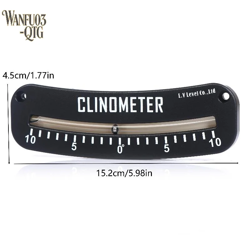 Nuevo 0‐10 ° Clinómetro de ángulo de talón, inclinómetro portátil de rastreo marino para barcos, instrumento de medición, indicador de pendiente de nivel RV pequeño