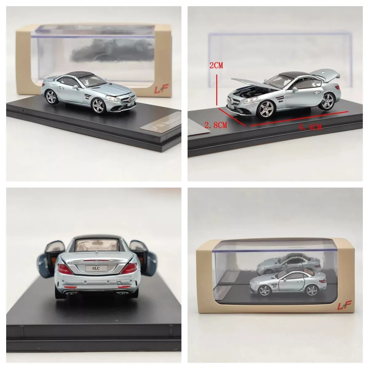 

LF 1/64 MB SLC Running Car Models Diecast Collection Gifrs Open doors